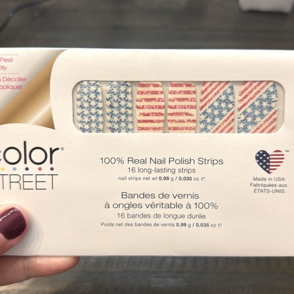 Color Street Real Nail Polish Strips - Flag You’re It *Rare*